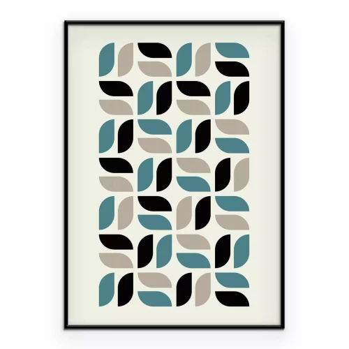 Poster Modernistische Abstraktionsformen inspiriert vom Bauhaus