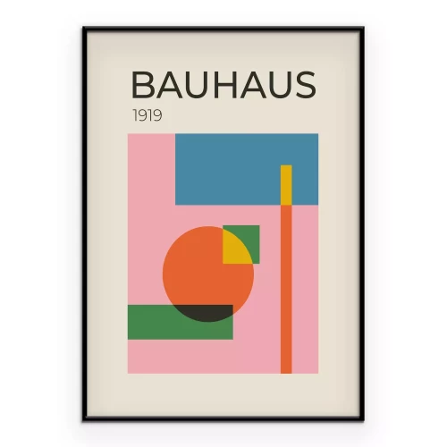 Poster Modernistische Abstraktion im Bauhaus-Stil