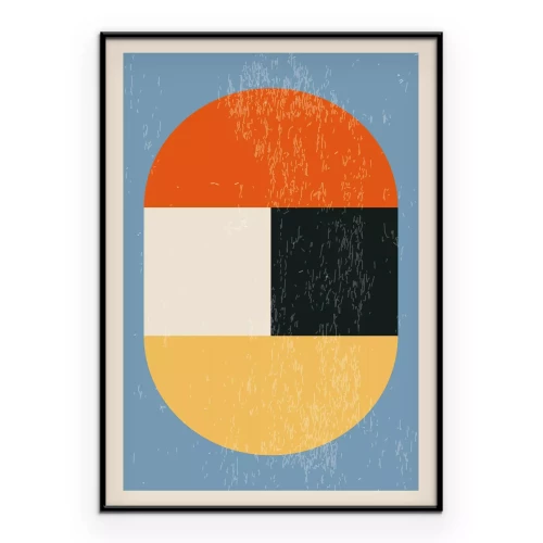Poster Modernistische Abstraktion Geometrie inspiriert vom Bauhaus