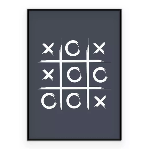 Poster Moderne Illustration von Tic-Tac-Toe
