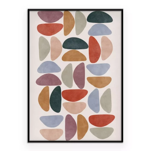 Poster Buntes geometrisches Muster, regelmäßige Formen