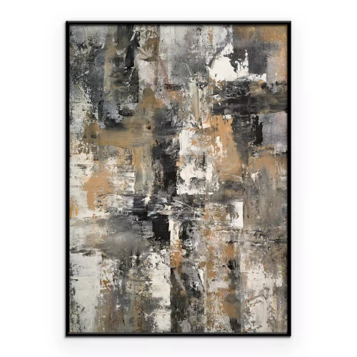 Poster Abstrakter Muster in Erdtönen