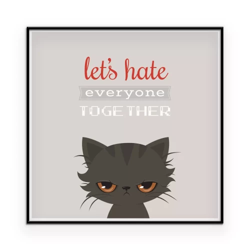 Poster Kat met een grappige tekst