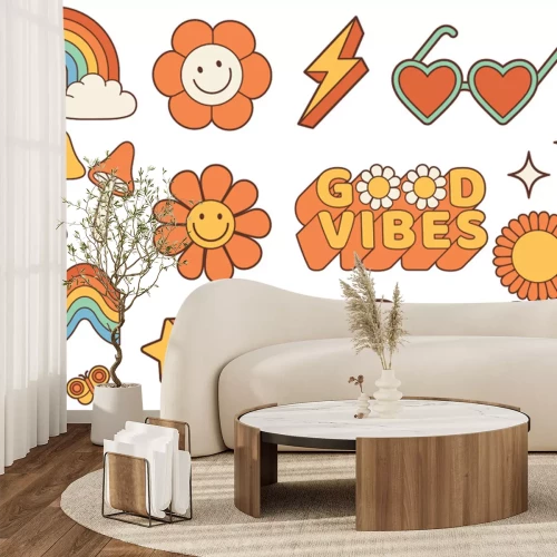 Sticker Retro hipster symbolen