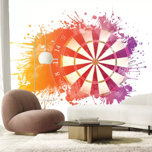 Sticker Aquarel dartbord
