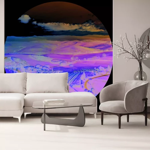 Sticker Zonnig landschap van Toscane, Italië