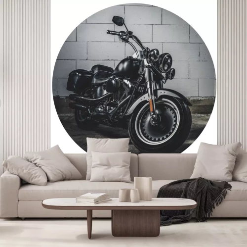Sticker Zwarte Harley-motorfiets