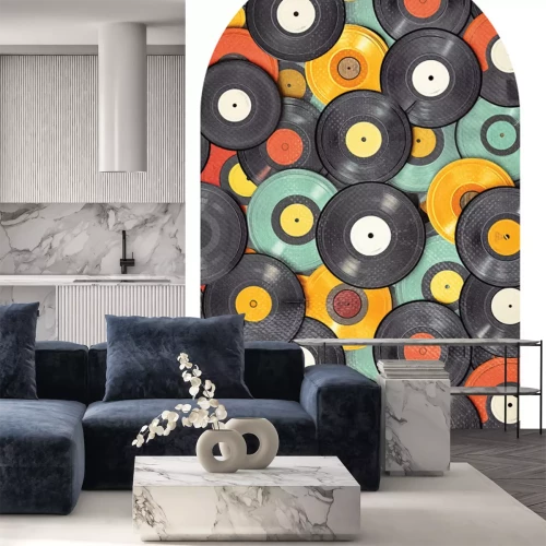 Sticker Vintage vinylplaten