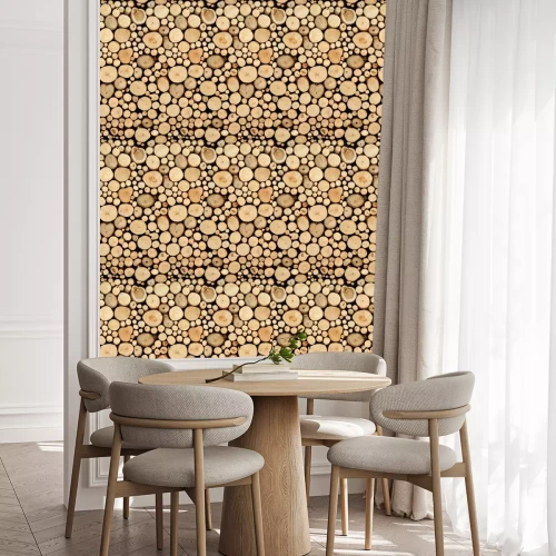 Behang Rustiek boomstampatroon