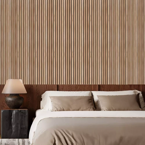 Behang Smalle lamellenwandpaneel