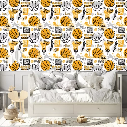 Behang Basketbal graffiti