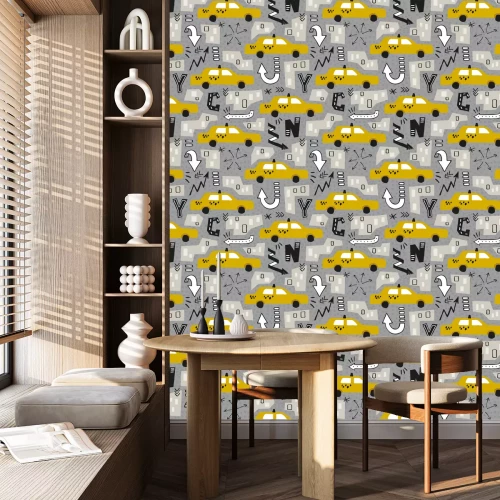 Behang Gele taxi's in New York