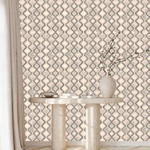 Behang Decoratieve vormen op beton