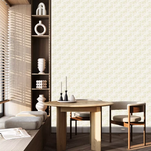 Behang Minimalistische pastelkleurige palmbomen