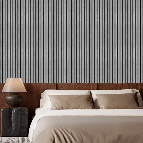 Behang Imitatie van beton met verticale strepen