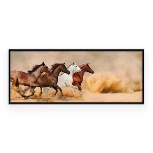 Poster Paarden galopperen over het zand