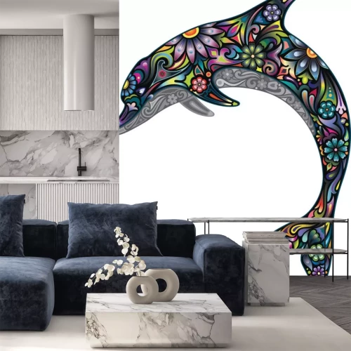 Sticker Vrolijke dolfijn