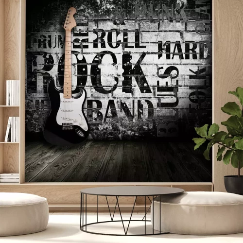 Fotobehang Gitaar en namen van muzikale genres