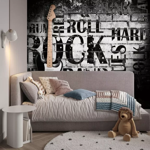 Fotobehang Gitaar en namen van muzikale genres