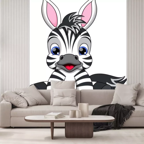 Sticker schattige baby zebra