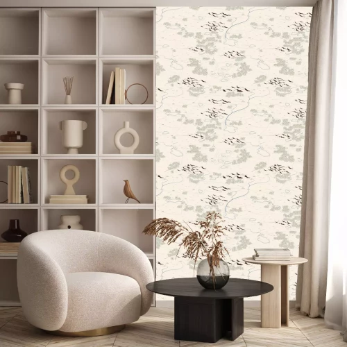 Behang Luchtfoto van de heuvels