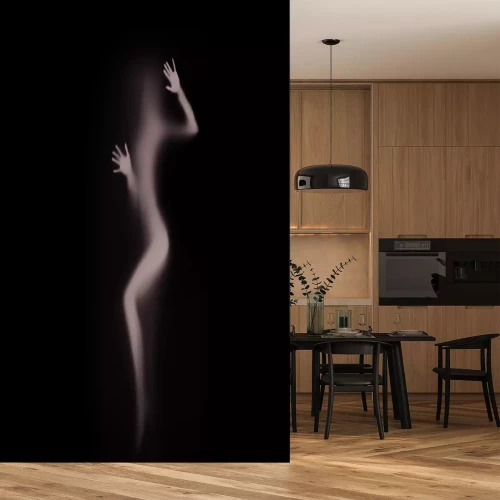 Fotobehang Sensuele figuur van een vrouw in dans