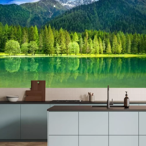 Fotobehang Groene bossen en heuvels