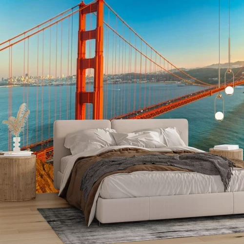 Fotobehang De Golden Gate Bridge in de Californische zon