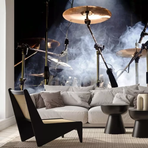 Sticker percussie-instrumenten op scène