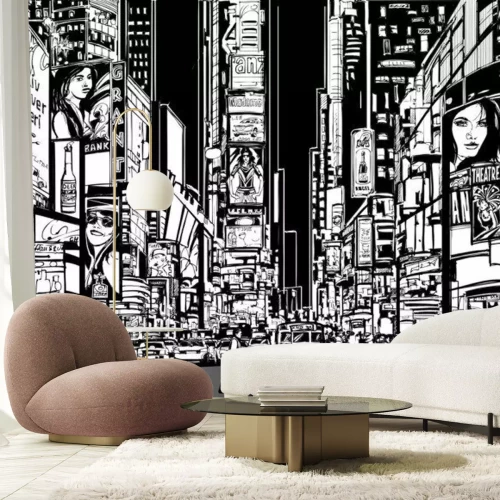 Fotobehang Zwart-wit New York City