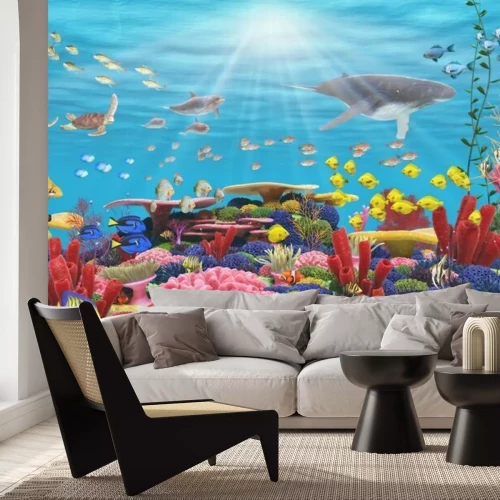 Fotobehang Sprookjesachtige oceaanbodem en koraalrif