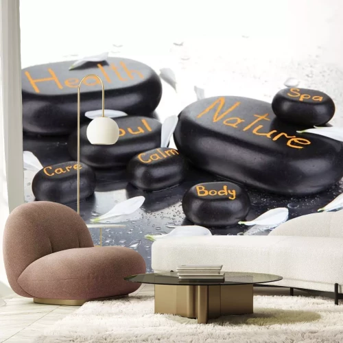 Sticker Spa stenen close-up