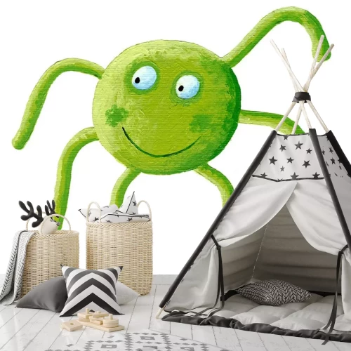 Sticker Een groen wezen met zes poten