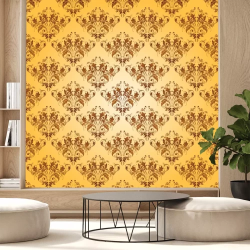 Sticker Damast naadloze bloemmotief.