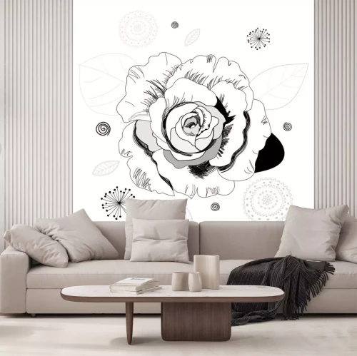 Sticker Tekenen met een bloem