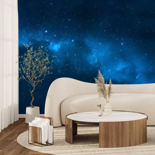 Sticker Nachtelijke hemel - Heelal gevuld met sterren, nevel en melkweg