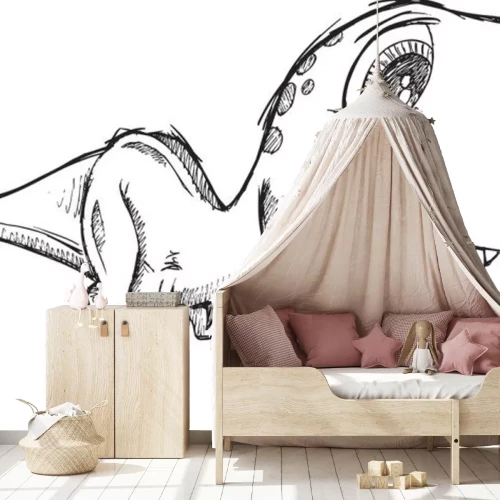 Sticker Tyrannosaurus schets