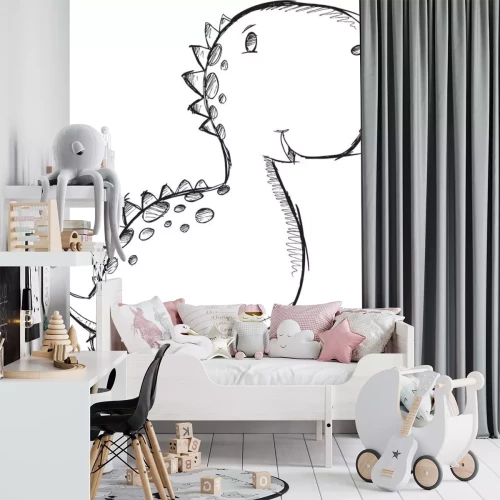 Sticker Dinosaurus schets