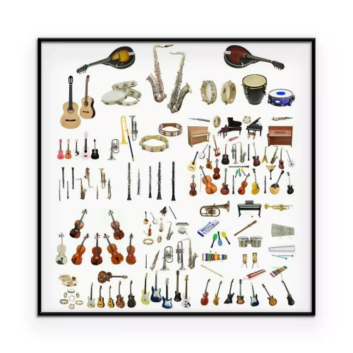 Poster Diverse muziekinstrumenten