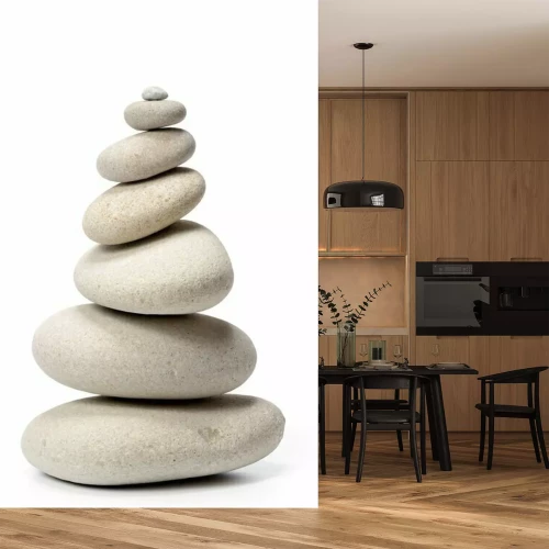 Sticker Stapel stenen op een witte achtergrond