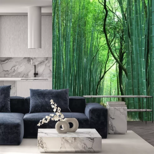 Fotobehang Hoog bamboebos