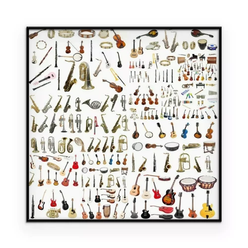 Poster Muziekinstrumenten van verschillende typen