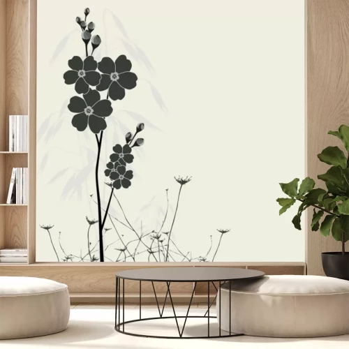 Sticker Kersenbloesems op een minimalistische afbeelding