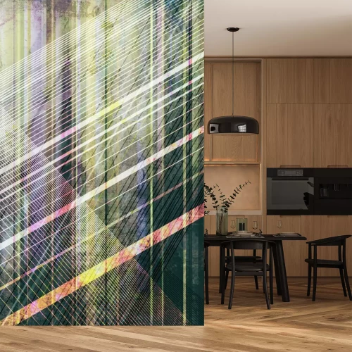 Fotobehang Gekleurde strepen van licht