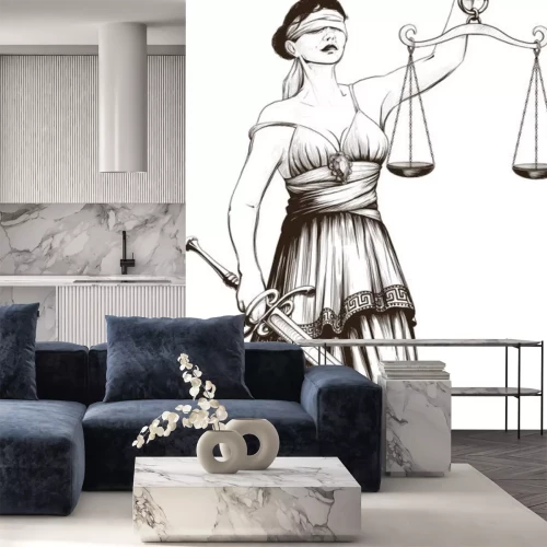 Sticker Symbool van rechtvaardigheid Femida