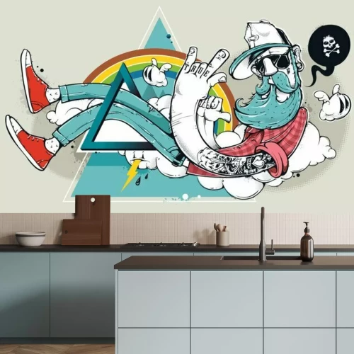 Fotobehang Hipster-graffiti