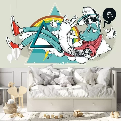 Fotobehang Hipster-graffiti