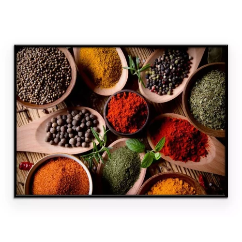 Poster Gekleurde specerijen in poedervorm