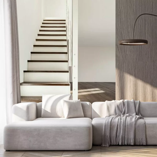 Fotobehang Prachtige interieur van een nieuw appartement, trap uitzicht