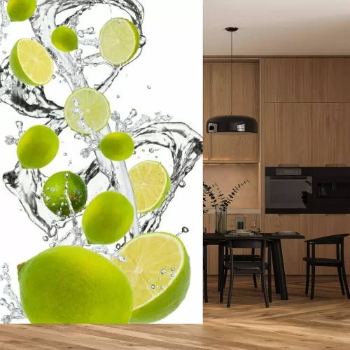 Fotobehang Expressief patroon met limoenen